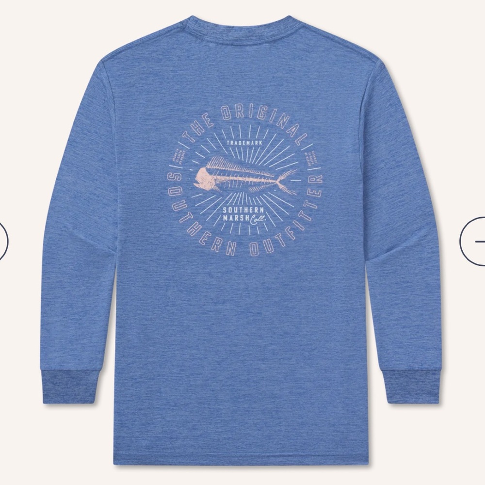 Youth Southern Marsh Long Sleeve Shirt | blue